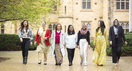 Australia Awards scholars on campus in Melbourne in 2022
