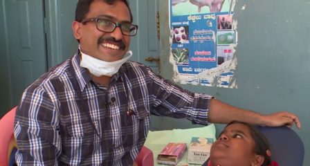 Community dentist treating a patient