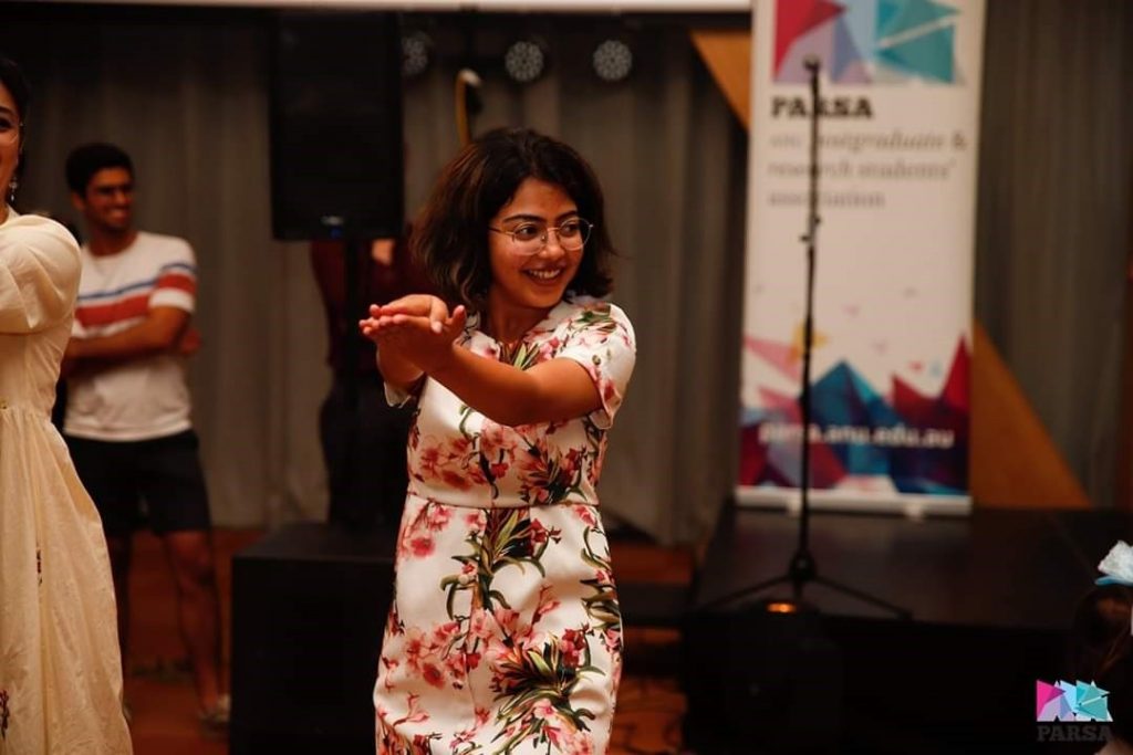 Australia Awards scholar Gayatri Pande at a networking event organised by the Postgraduate and Research Students’ Association at Australian National University.